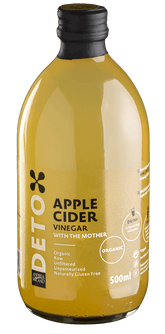 Buy DETO* Organic Apple Cider Vinegar with the Mother 500ML at PHYTAMINS.AE