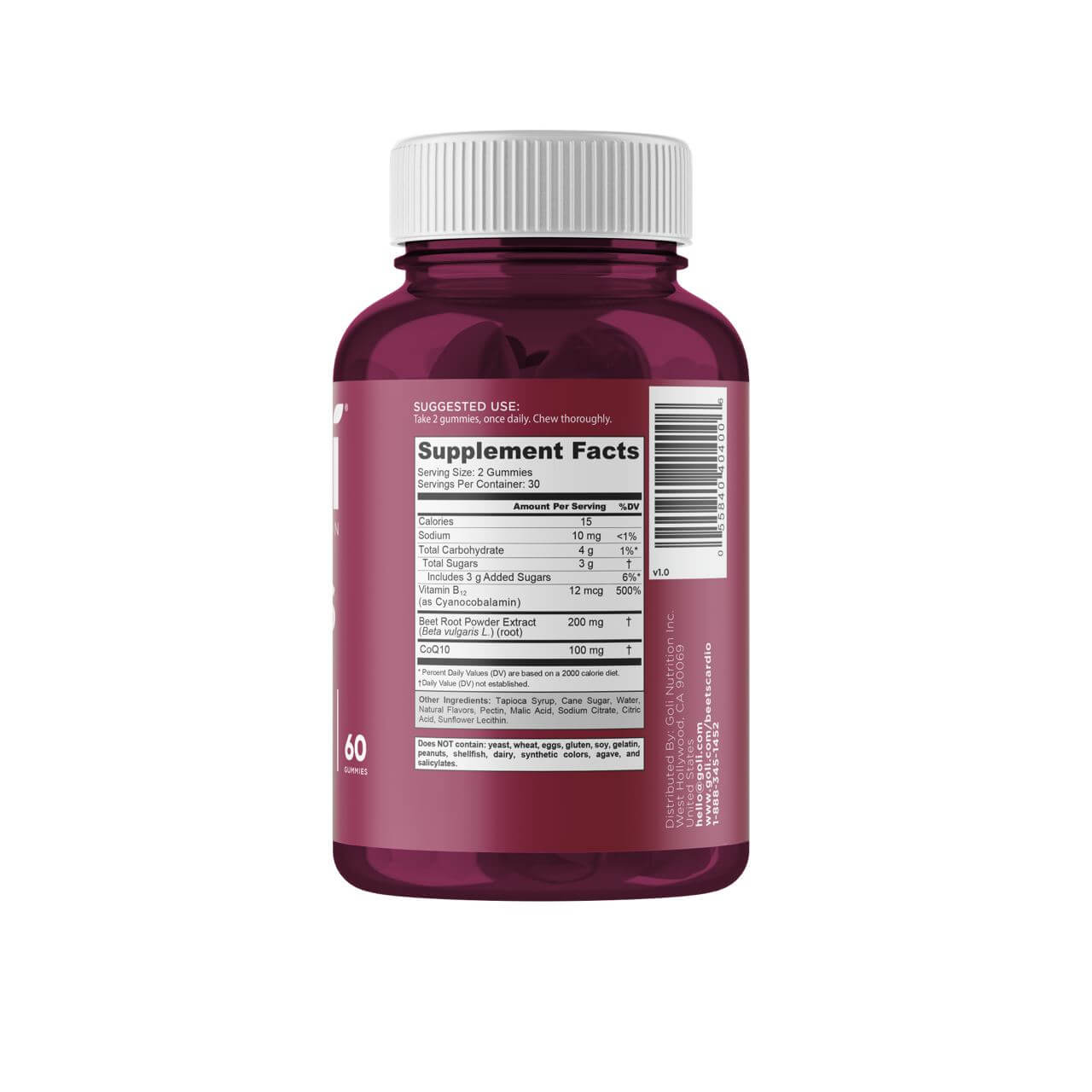 Buy Goli Nutrition Beets Cardio Gummies at PHYTAMINS.AE
