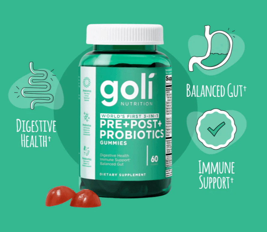 Buy Goli Nutrition Pre+Post+Probiotics Gummies at PHYTAMINS.AE