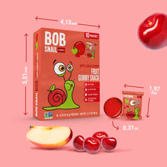 BOB SNAIL APPLE CHERRY FRUIT JELLIES 90 G