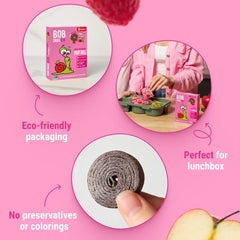 APPLE RASPBERRY FRUIT ROLLS 100G