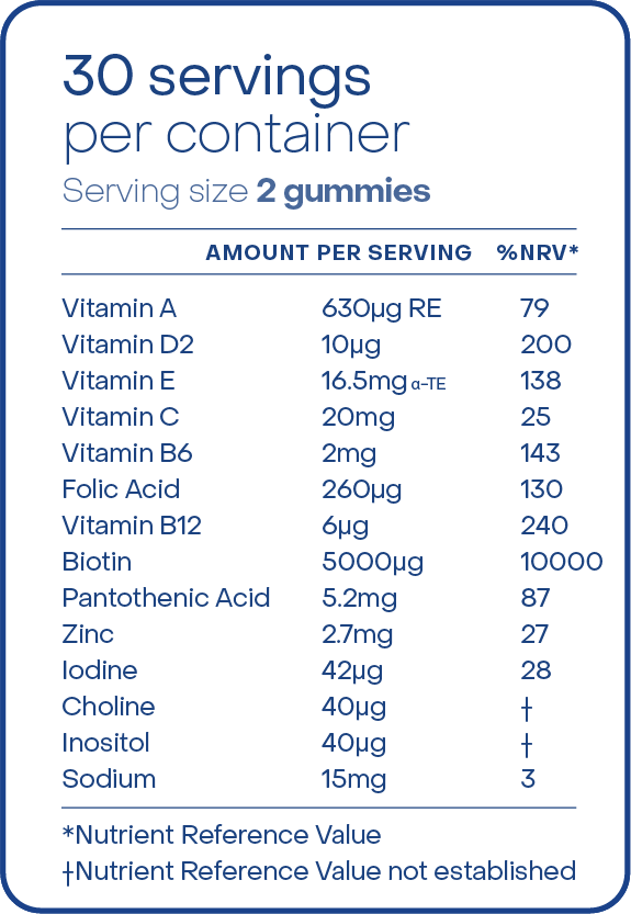 YUMI Hair, Skin & Nails Gummies Ingredients