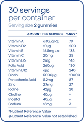 YUMI Hair, Skin & Nails Gummies Ingredients