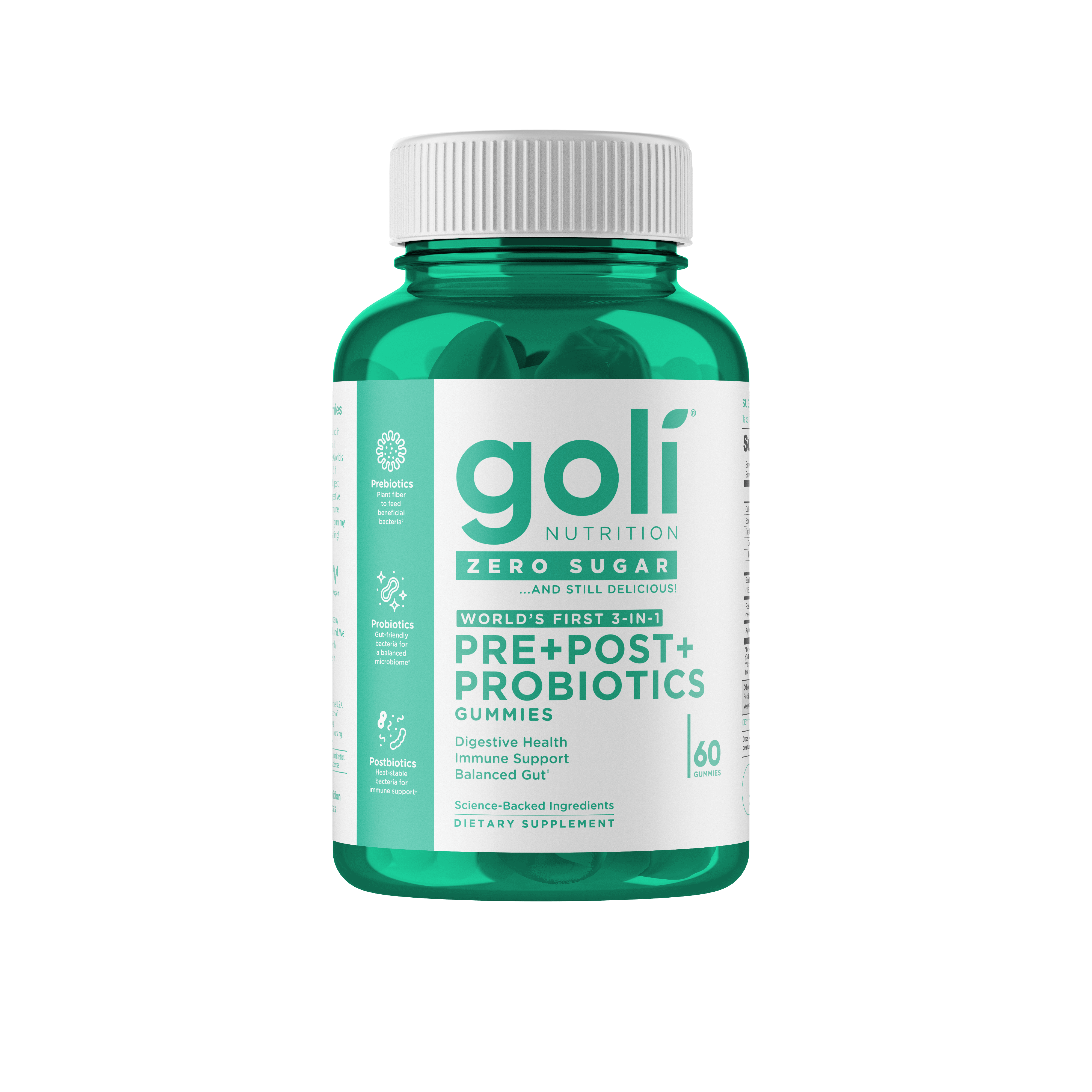 Buy Goli Nutrition Pre+Post+Probiotics Zero Sugar Gummies at PHYTAMINS.AE