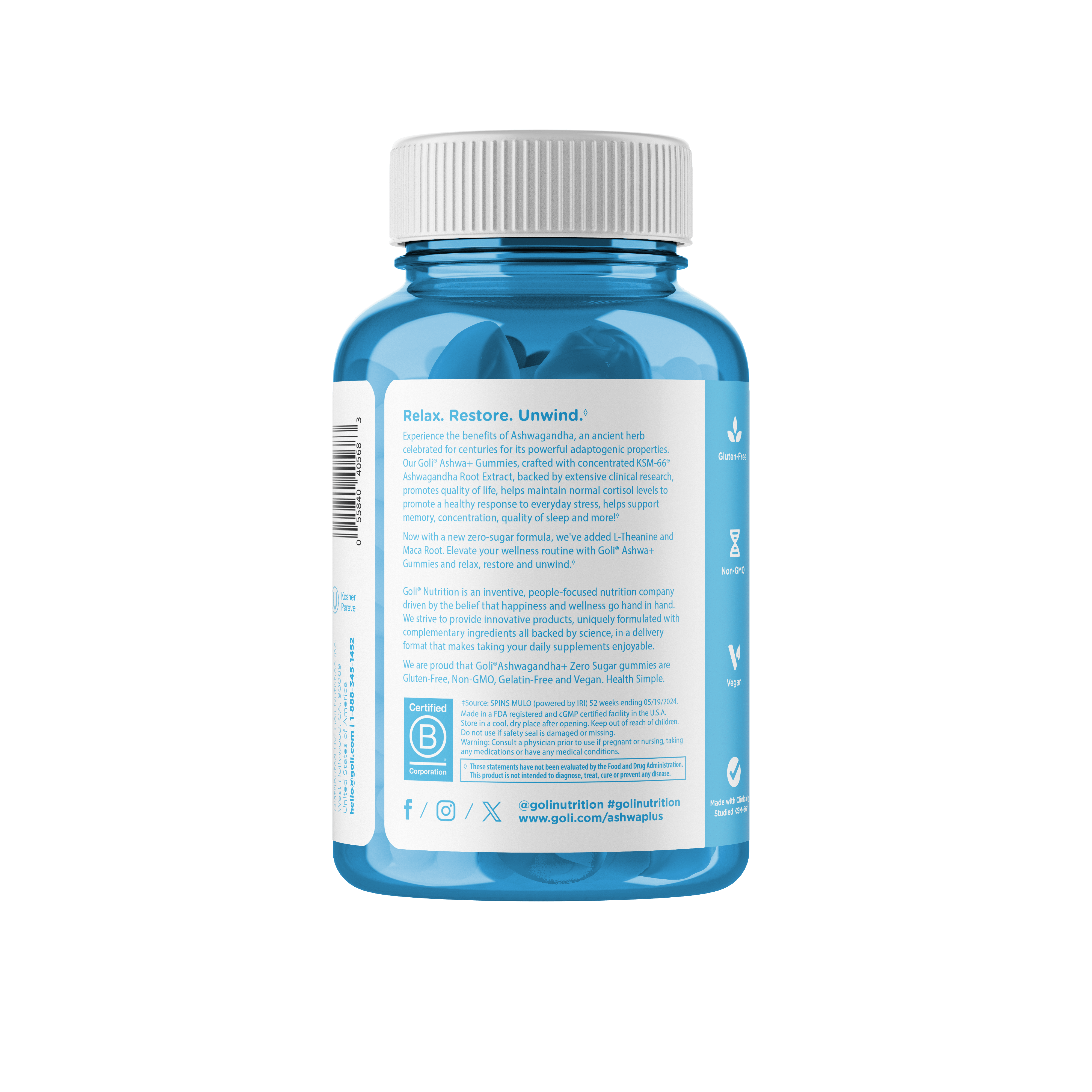 Buy Goli Nutrition Ashwagandha Zero Sugar Gummies at PHYTAMINS.AE