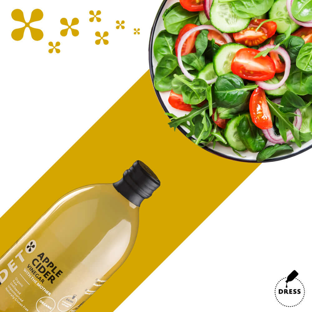 Buy DETO* Organic Apple Cider Vinegar with the Mother 500ML at PHYTAMINS.AE