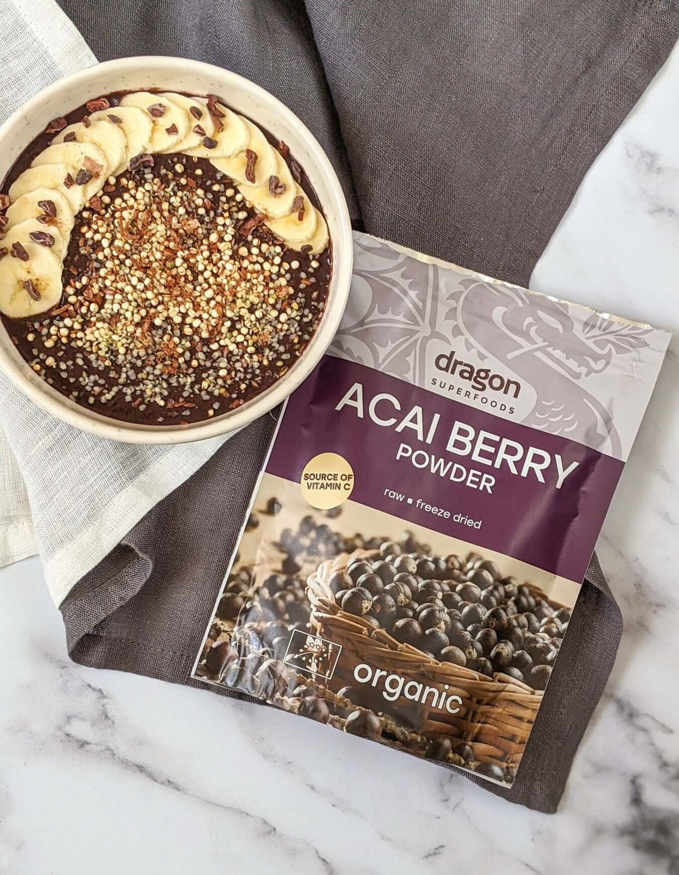 Buy Dragon Superfoods Acai Berry Powder Freeze Dry 75g at PHYTAMINS.AE