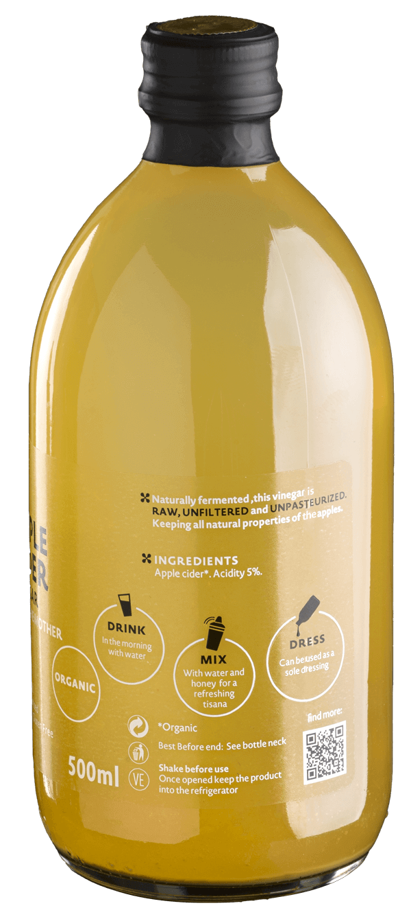 Buy DETO* Organic Apple Cider Vinegar with the Mother 500ML at PHYTAMINS.AE