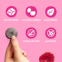 APPLE RASPBERRY FRUIT ROLLS 100G