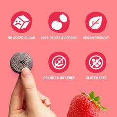 APPLE STRAWBERRY FRUIT ROLLS 100G