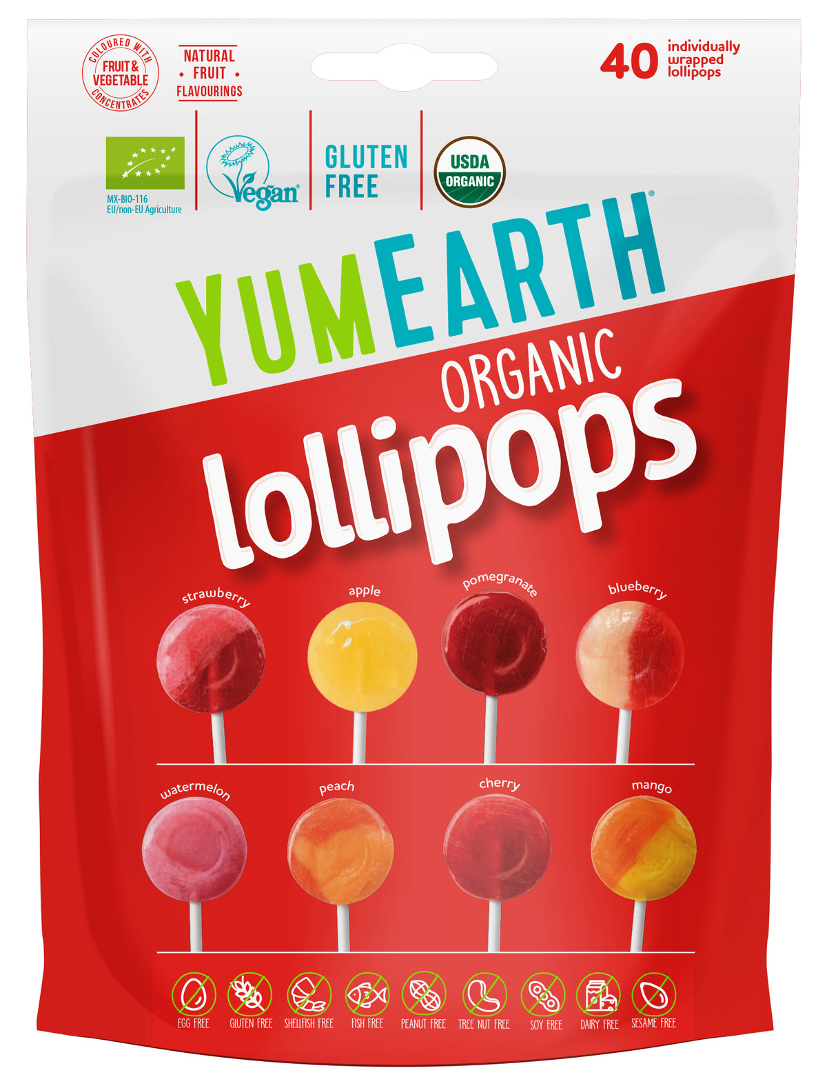 ORGANIC FRUIT POPS 40 PCS 248G