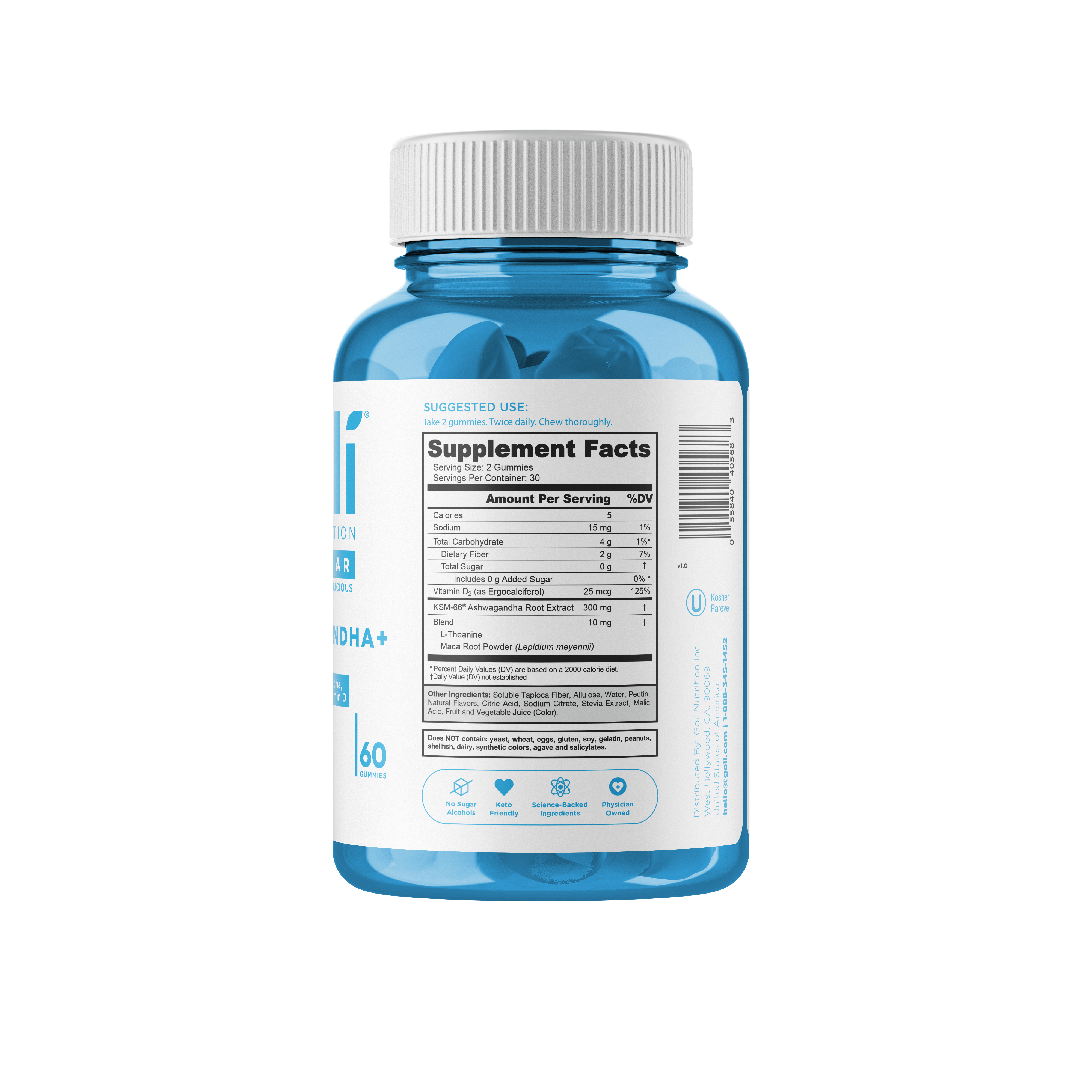 Buy Goli Nutrition Ashwagandha Zero Sugar Gummies at PHYTAMINS.AE