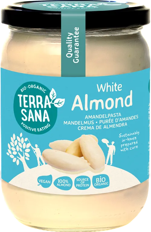 ORGANIC WHITE ALMOND BUTTER 500GM NL